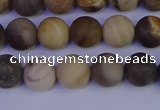 CWJ412 15.5 inches 8mm round matte wood jasper beads wholesale