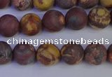 CWJ422 15.5 inches 8mm round matte wood eye jasper beads