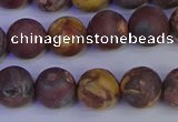 CWJ423 15.5 inches 10mm round matte wood eye jasper beads