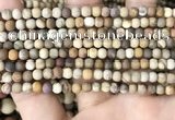 CWJ440 15.5 inches 4mm round matte wood jasper beads wholesale