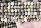 CWJ441 15.5 inches 6mm round matte wood jasper beads wholesale