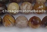 CWJ479 15.5 inches 12mm faceted round wood jasper gemstone beads