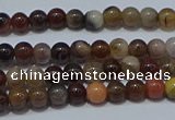 CWJ500 15.5 inches 4mm round Xinjiang wood jasper beads wholesale