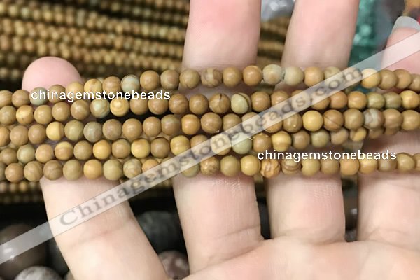 CWJ510 15.5 inches 4mm round wooden jasper beads wholesale