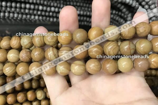 CWJ514 15.5 inches 12mm round wooden jasper beads wholesale