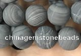 CWJ558 15.5 inches 8mm round matte coffee wood jasper beads wholesale