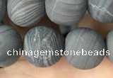 CWJ560 15.5 inches 12mm round matte coffee wood jasper beads wholesale