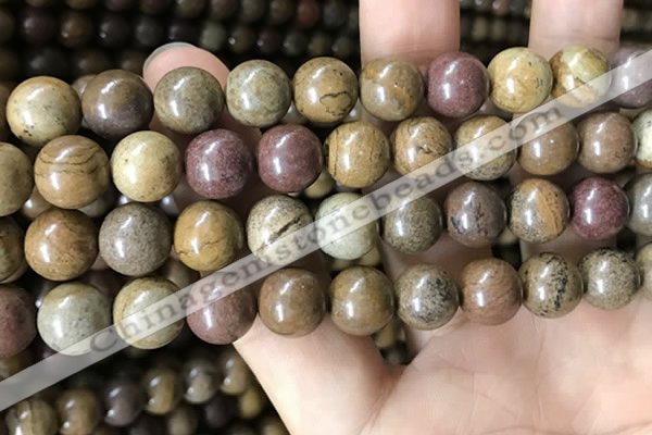 CWJ565 15.5 inches 10mm round wood jasper beads wholesale