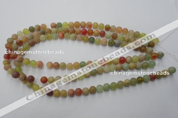 CXJ112 15.5 inches 8mm round dyed New jade beads wholesale