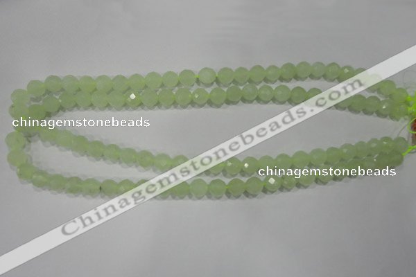 CXJ152 15.5 inches 8mm faceted round New jade beads wholesale