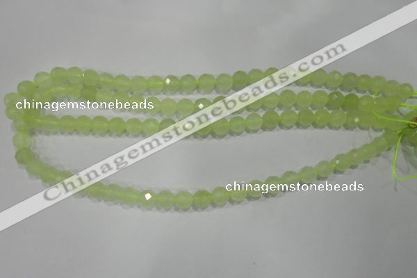 CXJ162 15.5 inches 8mm faceted round New jade beads wholesale