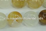 CYC107 15.5 inches 18mm round yellow crystal quartz beads