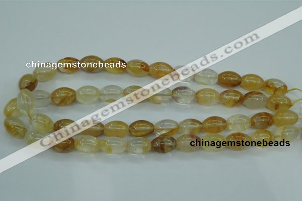 CYC120 15.5 inches 12*16mm rice yellow crystal quartz beads