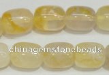 CYC15 15.5 inches 14*17mm drum yellow crystal quartz beads