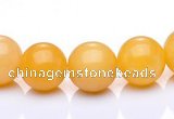 CYJ01 16 inches 4mm round yellow jade gemstone beads Wholesale