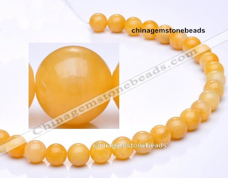 CYJ01 16 inches 4mm round yellow jade gemstone beads Wholesale