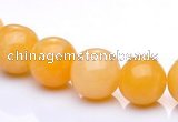 CYJ03 16 inches 8mm round yellow jade gemstone beads Wholesale