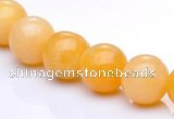 CYJ04 16 inches 10mm round yellow jade gemstone beads Wholesale