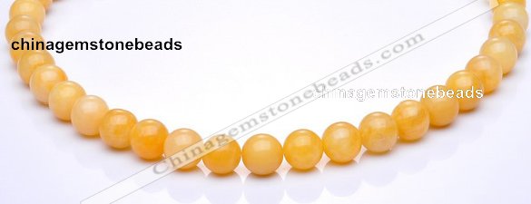 CYJ08 18mm round 16 inches yellow jade gemstone beads Wholesale