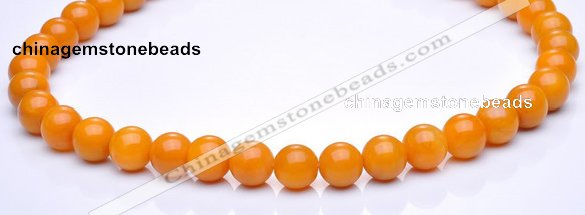 CYJ11 16 inches 8mm round yellow jade gemstone beads Wholesale