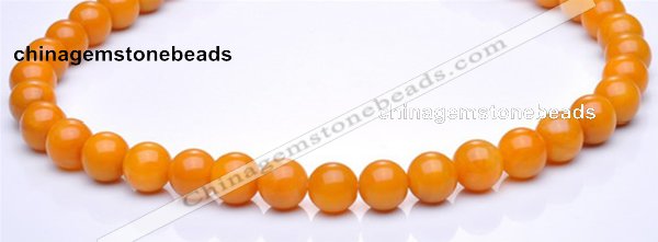 CYJ15 14mm round 16 inches yellow jade gemstone beads Wholesale