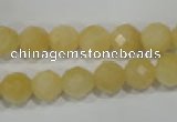 CYJ153 15.5 inches 10mm faceted round yellow jade beads wholesale