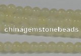 CYJ159 15.5 inches 4mm round yellow jade beads wholesale