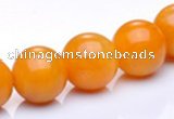 CYJ16 16mm round 16 inches yellow jade gemstone beads Wholesale