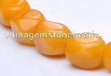 CYJ18 10*14mm irregular yellow jade gemstone beads Wholesale