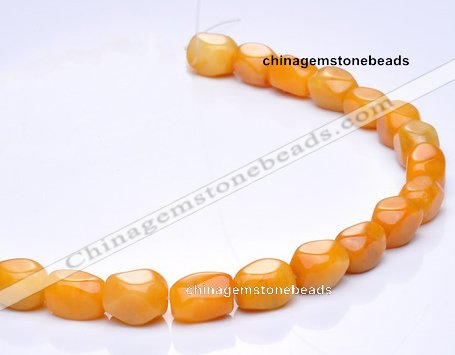 CYJ18 10*14mm irregular yellow jade gemstone beads Wholesale