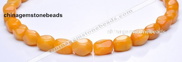 CYJ19 13*18mm irregular yellow jade gemstone beads Wholesale