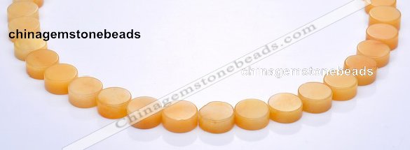 CYJ20 16 inches 12mm coin yellow jade gemstone beads Wholesale