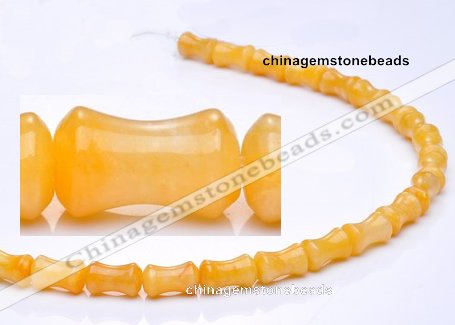 CYJ21 9*13mm bone shape yellow jade gemstone beads Wholesale