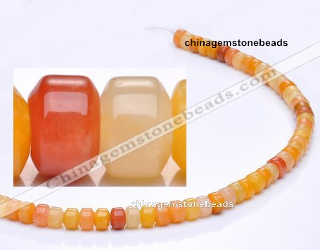 CYJ25 5*6mm rondelle yellow jade gemstone beads Wholesale