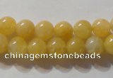 CYJ252 15.5 inches 8mm round yellow jade beads wholesale