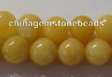 CYJ254 15.5 inches 12mm round yellow jade beads wholesale