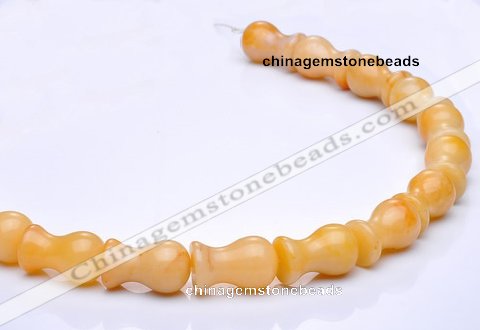 CYJ26 12*20mm lamp shape yellow jade gemstone beads Wholesale