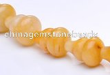 CYJ27 6*10mm calabash yellow jade gemstone beads Wholesale