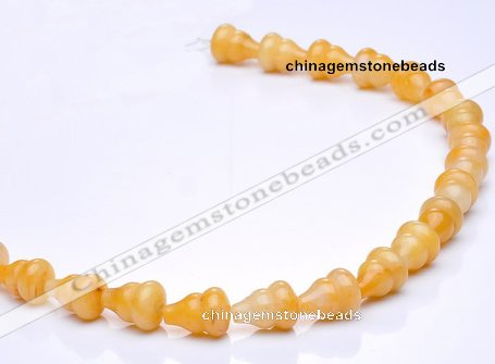 CYJ27 6*10mm calabash yellow jade gemstone beads Wholesale