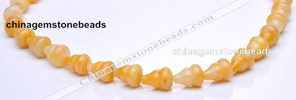 CYJ28 9*13mm calabash yellow jade gemstone beads Wholesale