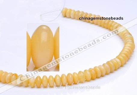 CYJ29 16 inch 4*8mm roundel yellow jade gemstone beads Wholesale