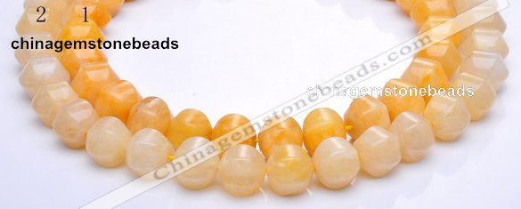 CYJ30 12*12mm pumpkin shape yellow jade gemstone beads Wholesale