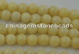 CYJ301 15.5 inches 6mm round yellow jade beads wholesale