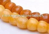 CYJ32 8*8mm bread shape yellow jade gemstone beads Wholesale