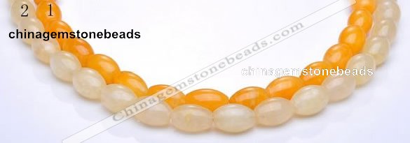 CYJ34 16 inch 10*14mm rice yellow jade gemstone beads Wholesale