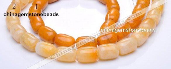 CYJ36 10*14mm egg-shaped yellow jade gemstone beads Wholesale