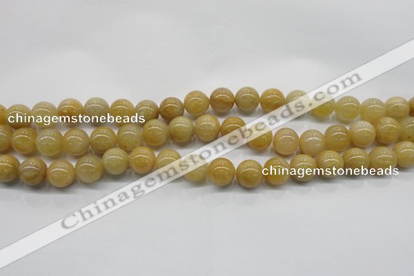 CYJ401 15.5 inches 6mm round yellow jade gemstone beads