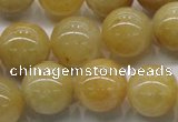 CYJ403 15.5 inches 10mm round yellow jade gemstone beads