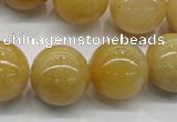 CYJ404 15.5 inches 12mm round yellow jade gemstone beads