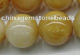 CYJ407 15.5 inches 18mm round yellow jade gemstone beads